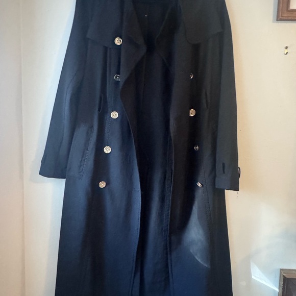 Michael Kors Classic Black Trench Coat - Picture 2 of 5